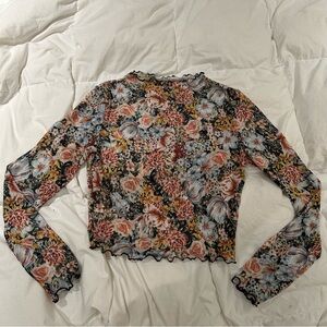 Floral Sheer Long Sleeve Top